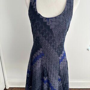 Free People Purple and Gray Dress, Size M